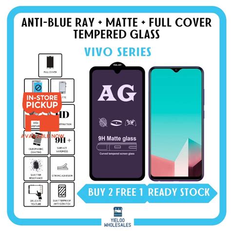 Beli Percuma Vivo Tempered Glass Screen Protector Antiblue Ray