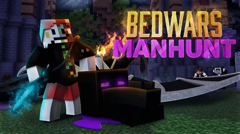 Minecraft Manhunt Hunters Vs Bedwars Youtuber Youtube