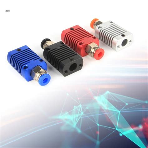 QUU For CR8 CR10 All Metal Heatsink Hot Head Mk8 Mk10 Extruder Hotend Aluminum Block Shopee