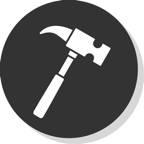 Hammer Glyph Grey Circle Icon 42708273 Vector Art At Vecteezy