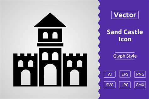 Vector Sand Castle Glyph Icon Graphic By Muhammad Atiq Creative Fabrica