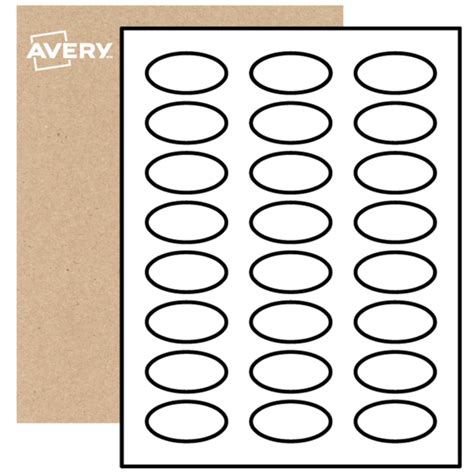 1 X 2 Oval Blank Oval Labels Print To The Edge Avery