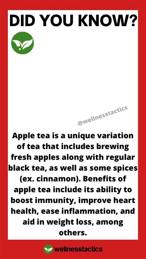 Did you know? - Apple tea health benefits 🍎 | Tea remedies | Tea health ...