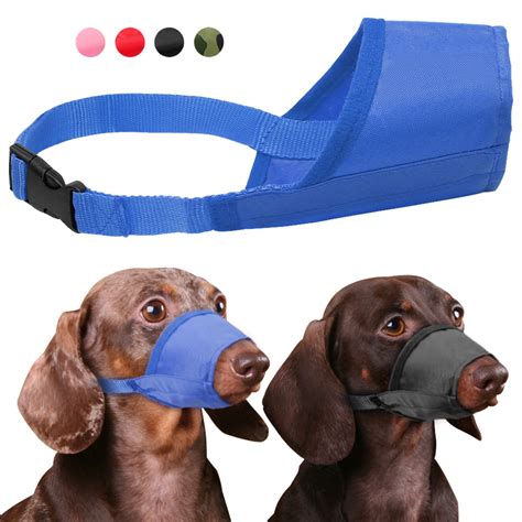 Dog Muzzle Anti Bark Bite Stop Chew Pet Muzzle Xxs Xxl Nylon Adjustable