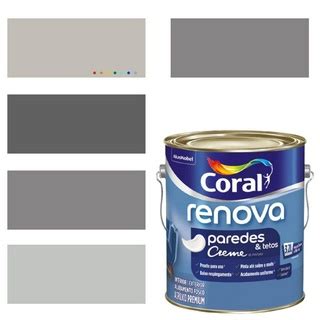 Tinta Para Parede Acr Lica Coral Renova Cor Cinza L Lav Vel Premium