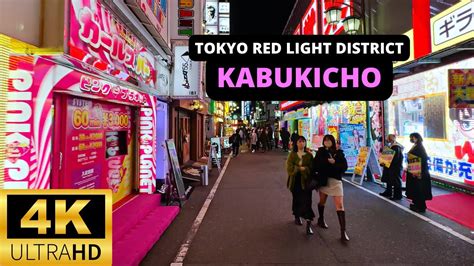 TOKYO JAPAN 4K Night Walk In Tokyo Red Light District Shinjuku