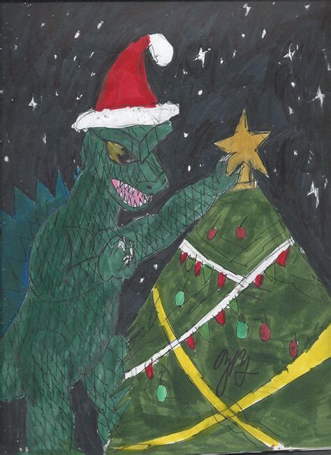 A Godzilla Christmas by TheZackBurg on DeviantArt