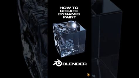 How To Create Dynamic Paint 3d Blender3d B3d Blender Tutorial