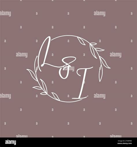 LI Wedding Initials Monogram Logo Ideas Vector Graphic Stock Vector