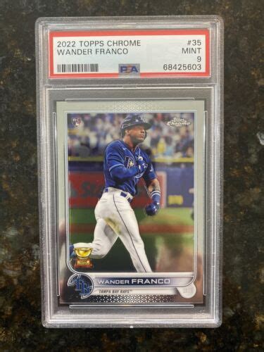 2022 Topps Chrome 35 Wander Franco Tampa Bay Rays Rc Rookie Psa 9 Mint