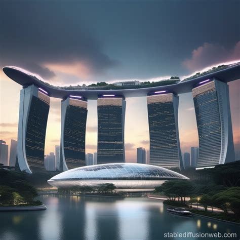 Futuristic Vision Of Singapore Stable Diffusion Online