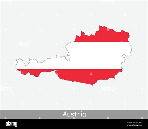 Austrian Map Flag Map Of Austria With The National Flag Of Austria