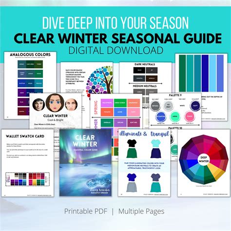 Clear Winter Seasonal Guide/digital Download/ Printable Download/ E