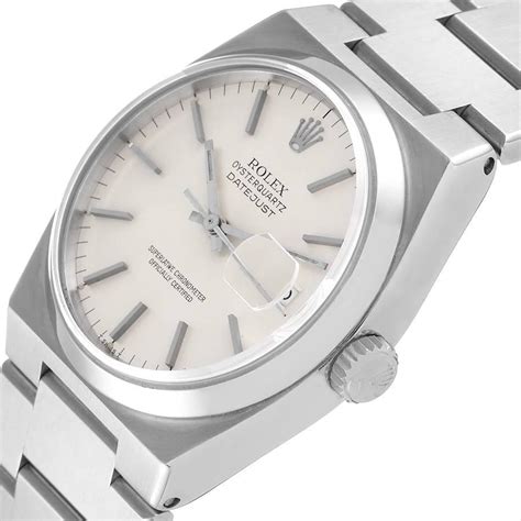 Rolex Oysterquartz Datejust Silver Dial Steel Mens Watch 17000 For Sale