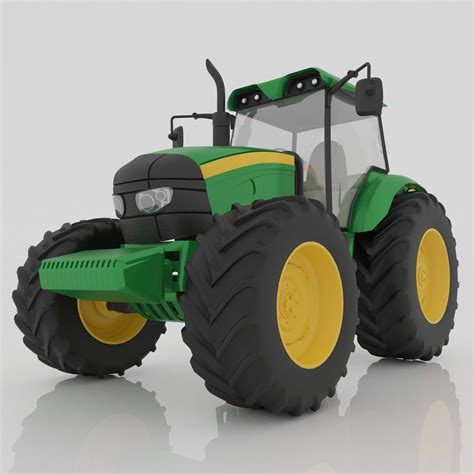 Farm Tractor - 3D Model by Pictorer