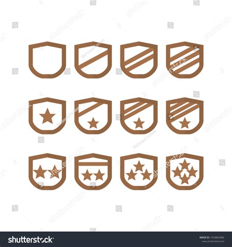 Award Bronze Badge Insignia Icons Military Stock Vector (Royalty Free ...