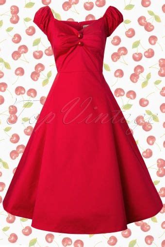 50s Dolores Doll Swing Dress In Red Red Dress Swing Dress Dress