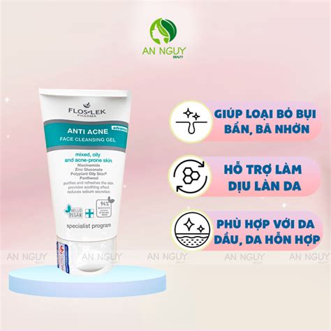 S A R A M T Floslek Anti Acne Bacterial Face Cleansing Gel Cho Da D U