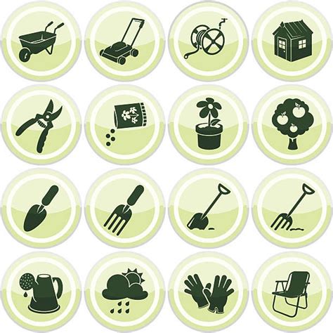 Green Gardening Icon Set Icon Design Inspiration Icon Set Icon