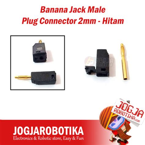 Jual Banana Jack Male Plug Connector 2mm Hitam Kab Sleman