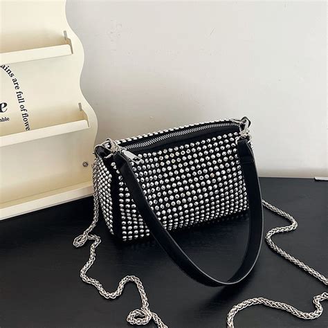 Bolsa Alça De Corrente - Bolsa brilho de festa /balada/ feminina com alça corrente \bolsa ...