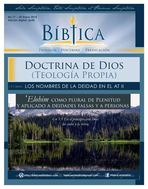 PDF BIBLICA REVISTA 3 PDF file2 Doctrina de Dios Teología Propia