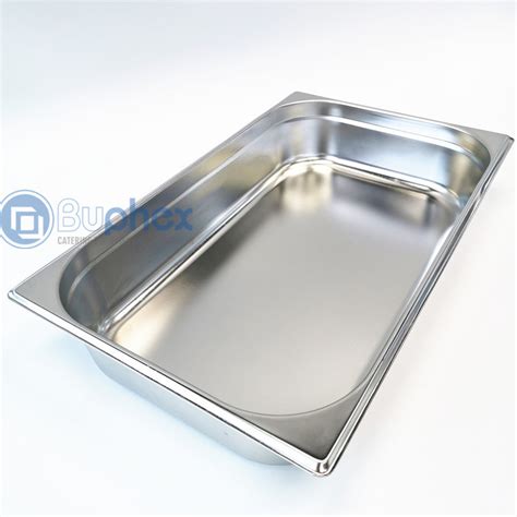 Buphex Stainless Steel Gastronorm Container 1 1 GN Pan 100mm Deep