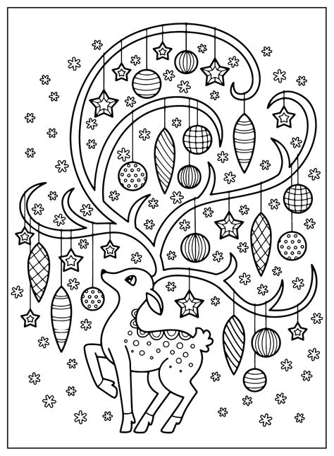 Christmas Ornament Adult Coloring Page Free Printable Coloring Pages