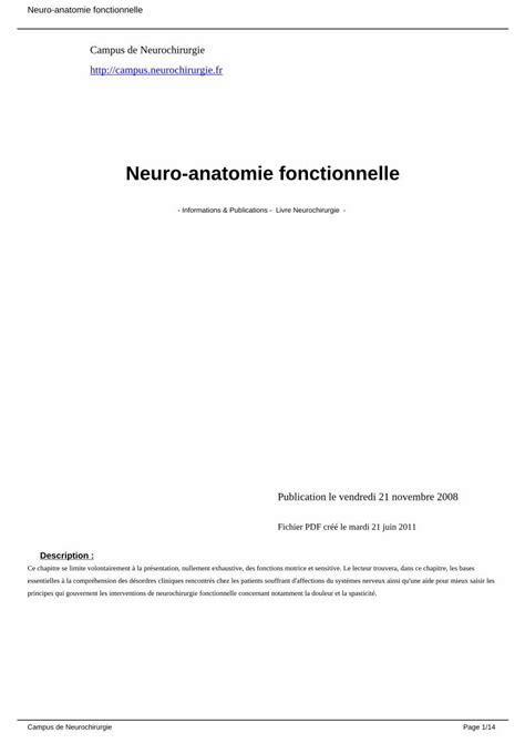 Pdf Neuro Anatomie Fonctionnellecampus Neurochirurgie Fr Img Article