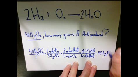 Stoichiometry Grams To Grams Youtube