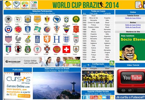 Tabela da Copa do Mundo 2014 - Download