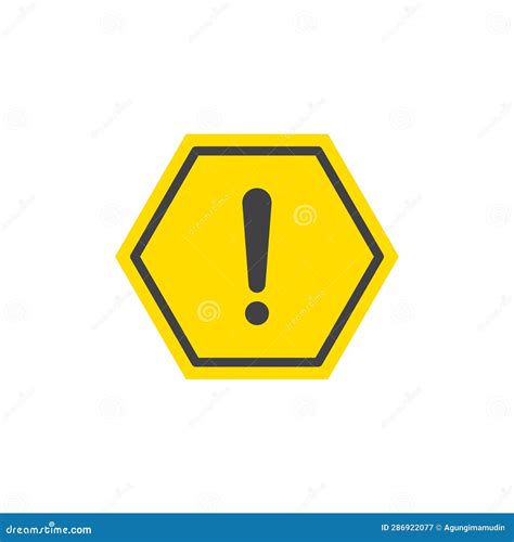 Yellow Warning Mark on White Background Stock Illustration ...