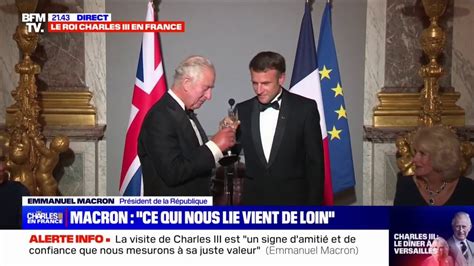 Emmanuel Macron Et Charles Iii Portent Un Toast L Amiti Franco