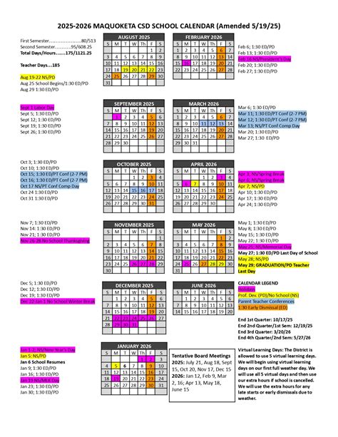 MAQUOKETA CSD IA Calendar 25-26 Revised [pdf] - EduCounty