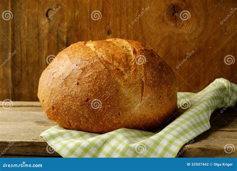 Large Loaf Of Homemade Bread Stock Photo Image Of Gourmet Meal 32507442