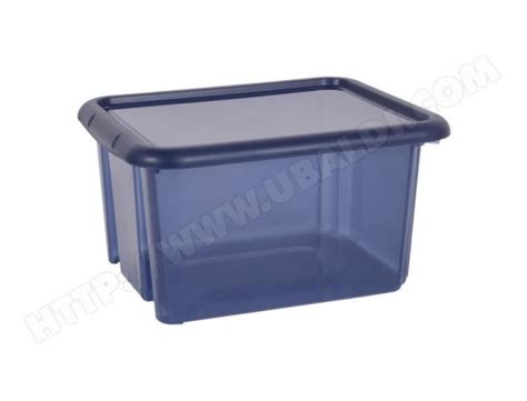 Eda Plastique Boite De Rangement Funny Box 30 L Bleu Profond Acidule