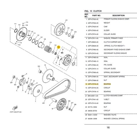 Sold Separately Yamaha Genuine Torque Drive Bearing Dp E