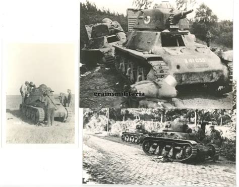 X Riesen Repro Foto Frankreich Beute Panzer Hotchkiss Renault Tank