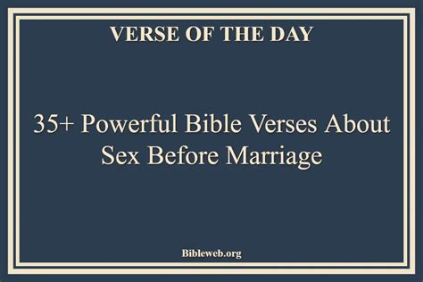 35 Powerful Bible Verses About Sex Before Marriage In The Bible