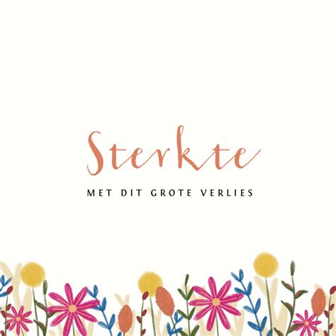 Sterkte Kaart Met Illustratie Gekleurde Bloemen Kaartje2go