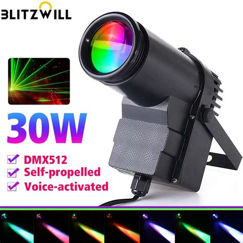 Projecteur de lumière de scène LED 30W RGBW DMX512 6CH pour DJ DISCO