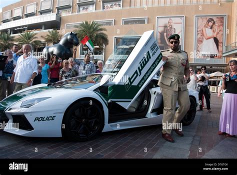 Dubai Police Lamborghini Aventador LP700-4 Coupe Patrol Car Stock Photo ...