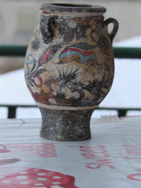 Ancient Greek Minoan Amphora Handmade Ceramic Pottery Vase Etsy