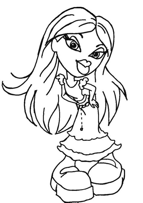 Dibujo De Bratz Para Colorear Y Pintar 12397