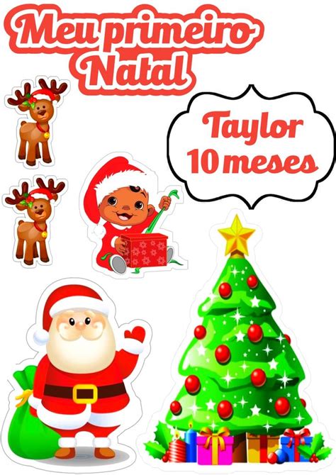 Christmas Stickers With Santa Claus Reindeers And Other Holiday