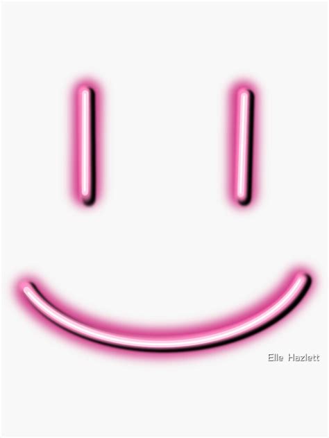 Neon Smiley Face Sticker By Ellehazlett Redbubble