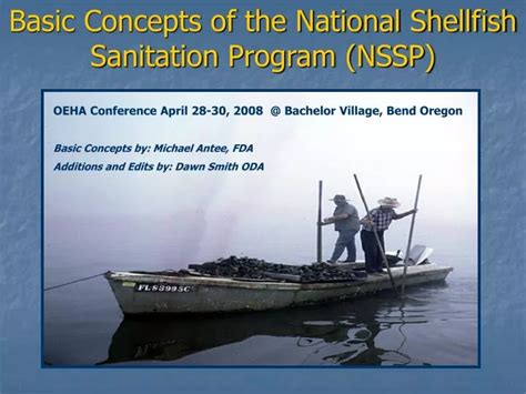 PPT Basic Concepts Of The National Shellfish Sanitation Program NSSP