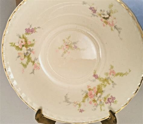 Vintage Crooksville China Bowl Think Trim Spring Blossom Fruit Dessert