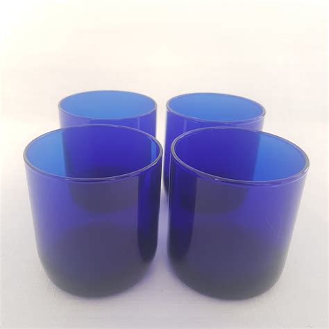 Libbey Metropolitan Cobalt Blue Drinking Glasses Ounces Set Of