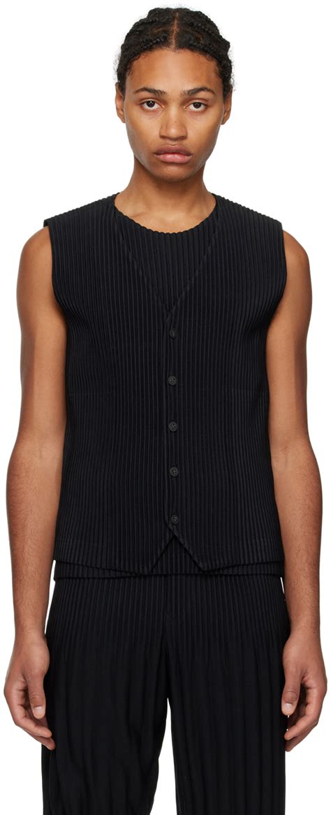 Homme Pliss Issey Miyake Black Basics Vest Homme Plisse Issey Miyake